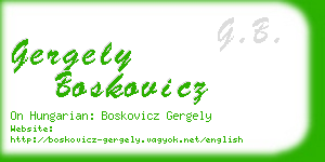 gergely boskovicz business card